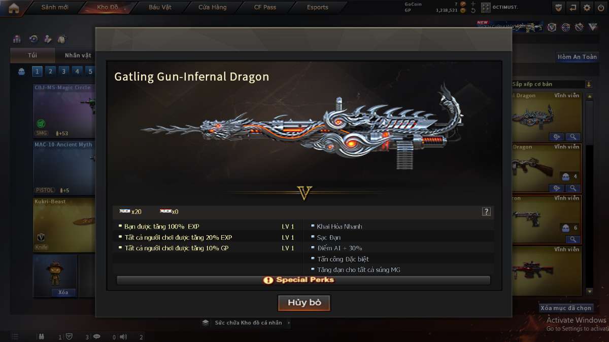 shop acc cf uy tin gia re